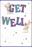 From the heart of Hampstead Garden Suburb comes a get well card that beams with cheerful optimism and kindness. Two adorable characters-a loving teddy bear and a bouncy puppy-spring from the design, each balancing the large, colourful letters of 'Get Well' with playful confidence. The hues of indigo and teal enliven the bold text, set against a creamy white backdrop that evokes the tranquillity of the Suburb's garden squares. Starbursts, painted in sapphires and lavenders, twinkle across the card, adding a whimsical, hopeful energy familiar to anyone who has wandered Temple Fortune's quiet lanes at dusk. The illustrated fur, rich in soft detail, conjures the comfort of holding a thoughtful bouquet from Flowers Hampstead Garden Suburb-tactile, nurturing, and full of care. This card is more than a message; it's an emotional gift, offering genuine comfort and kindness to brighten the path of recovery for someone dear in our local neighbourhood.